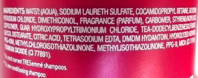 ingredients in Tresemme